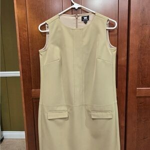 W by Worth Tan Sleeveless Midi Dress